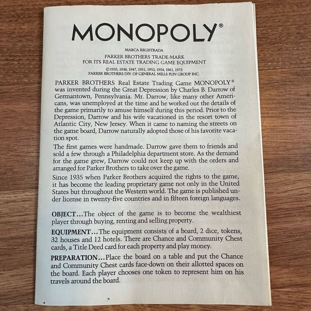 Vintage Monopoly 1970s Parker Brothers Classic Monopoly Game - Picture 8 of 11